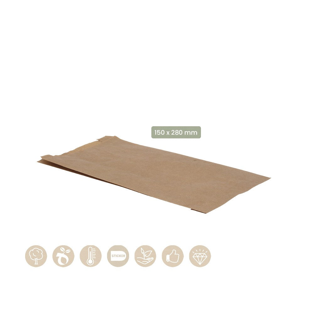 BIO Faltenbeutel ohne Fenster (Papier) - ab 1.000 Stk.