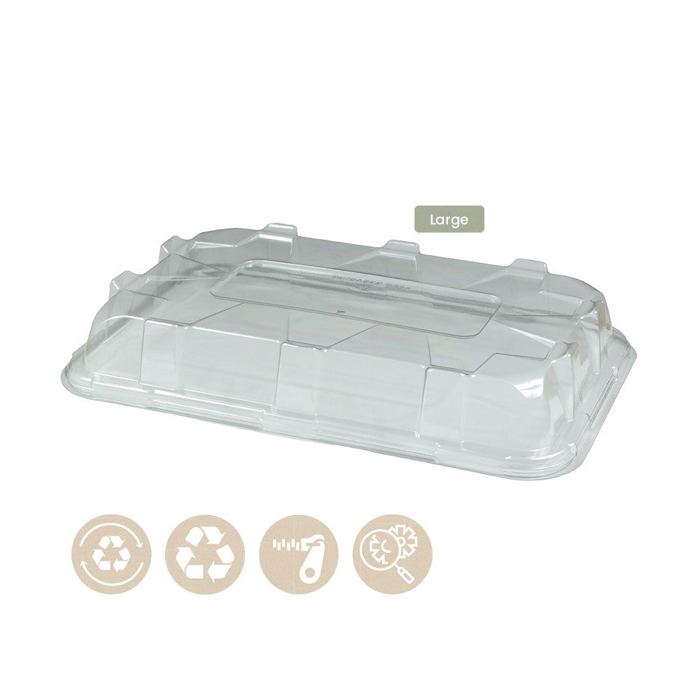 rPET - Haube für rechteckige Catering - Platte Large - ab 50 Stk.