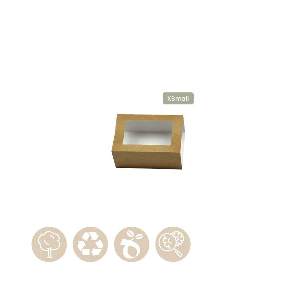 BIO Hülle - Sleeve mit Sichtfenster - Catering Tray Platter XSmall (Papier / Zellulose) - ab 45 Stk.