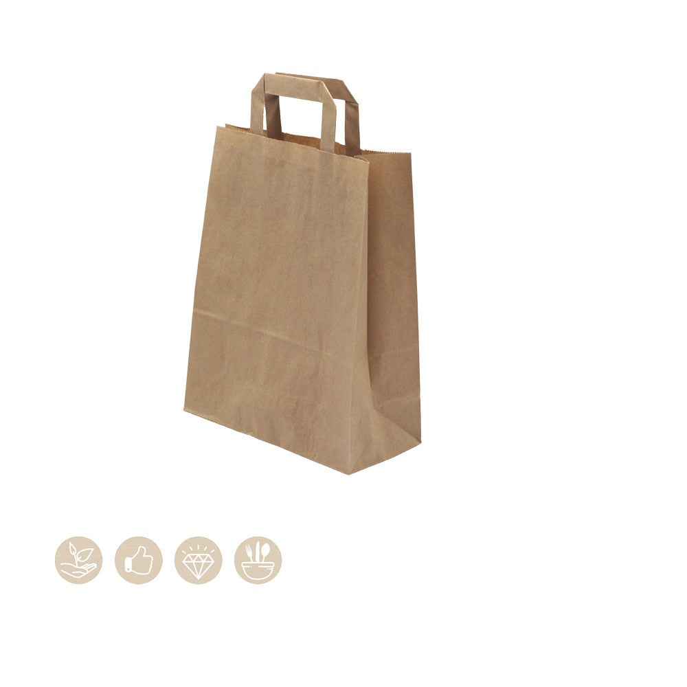 BIO Tragetasche mit Henkel braun (Papier) - ab 250 Stk.