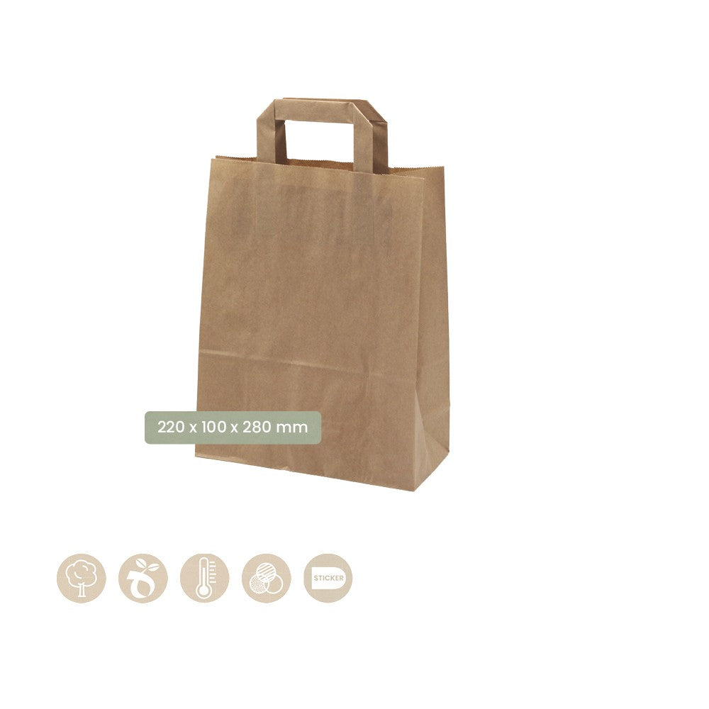 BIO Tragetasche mit Henkel braun (Papier) - ab 250 Stk.