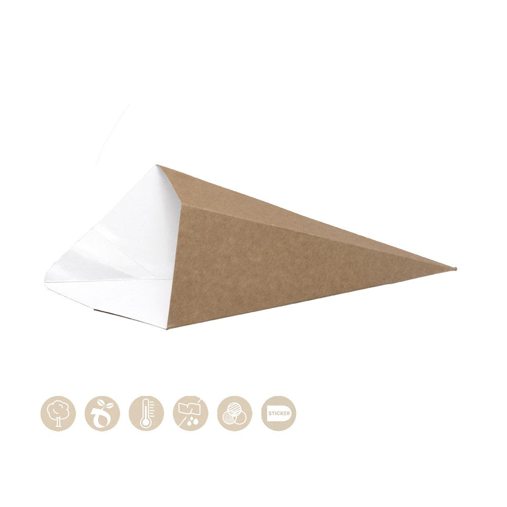 BIO Pommestüte mit Dipecke (Papier) - ab 500 Stk.