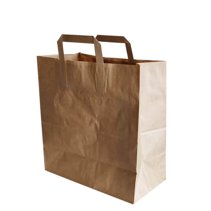 Tragetasche mit Henkel braun (Papier) - ab 250 Stk.