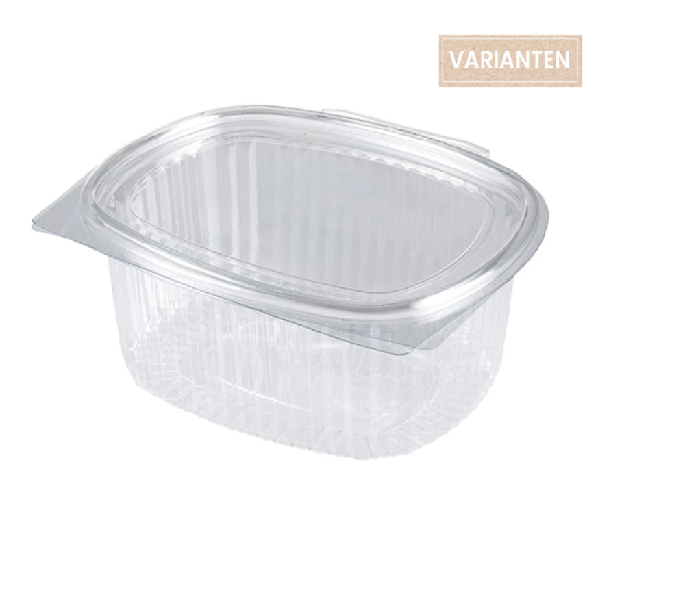 Schale für Salat/Sandwich mit anhängendem Deckel - öldicht