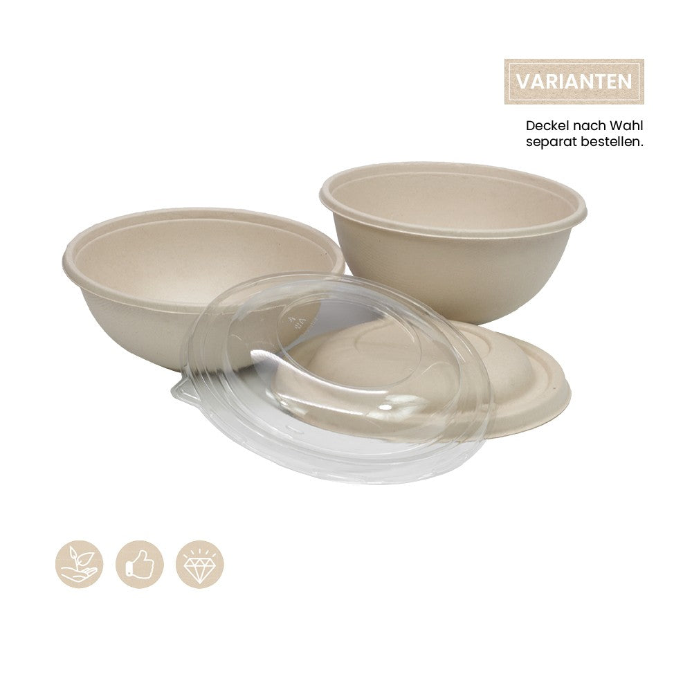 BIO Schale Buddha Bowl rund für Kaltes & Warmes (BePULP) - ab 300 Stk.
