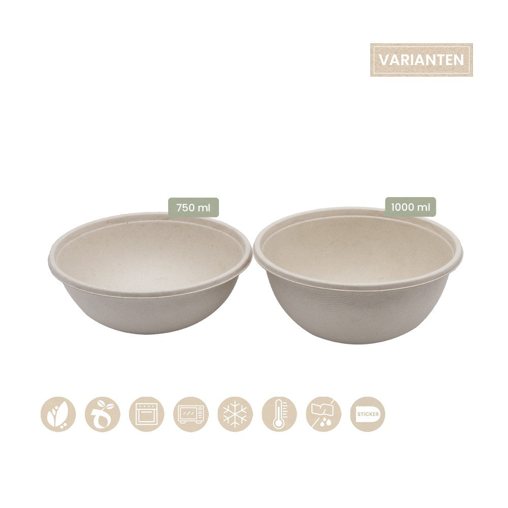 BIO Schale Buddha Bowl rund für Kaltes & Warmes (BePULP) - ab 300 Stk.