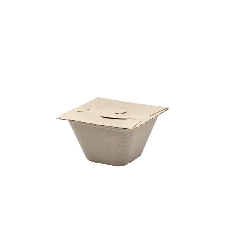 BIO Mealbox mit Klappdeckel ungeteilt und 2 geteilt für Kaltes & Warmes (BePULP) - ab 150 Stk.