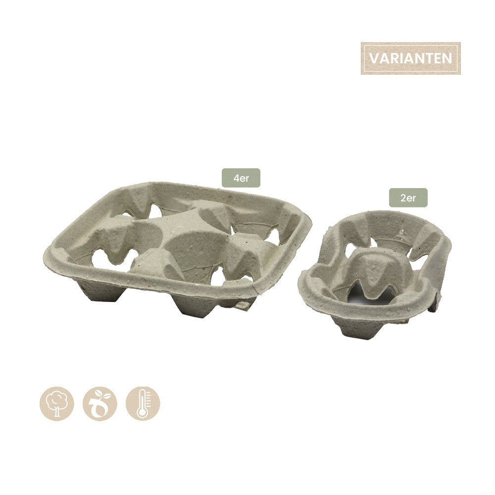BIO Bechertray 2er oder 4er (Pappe) - ab 220 Stk.