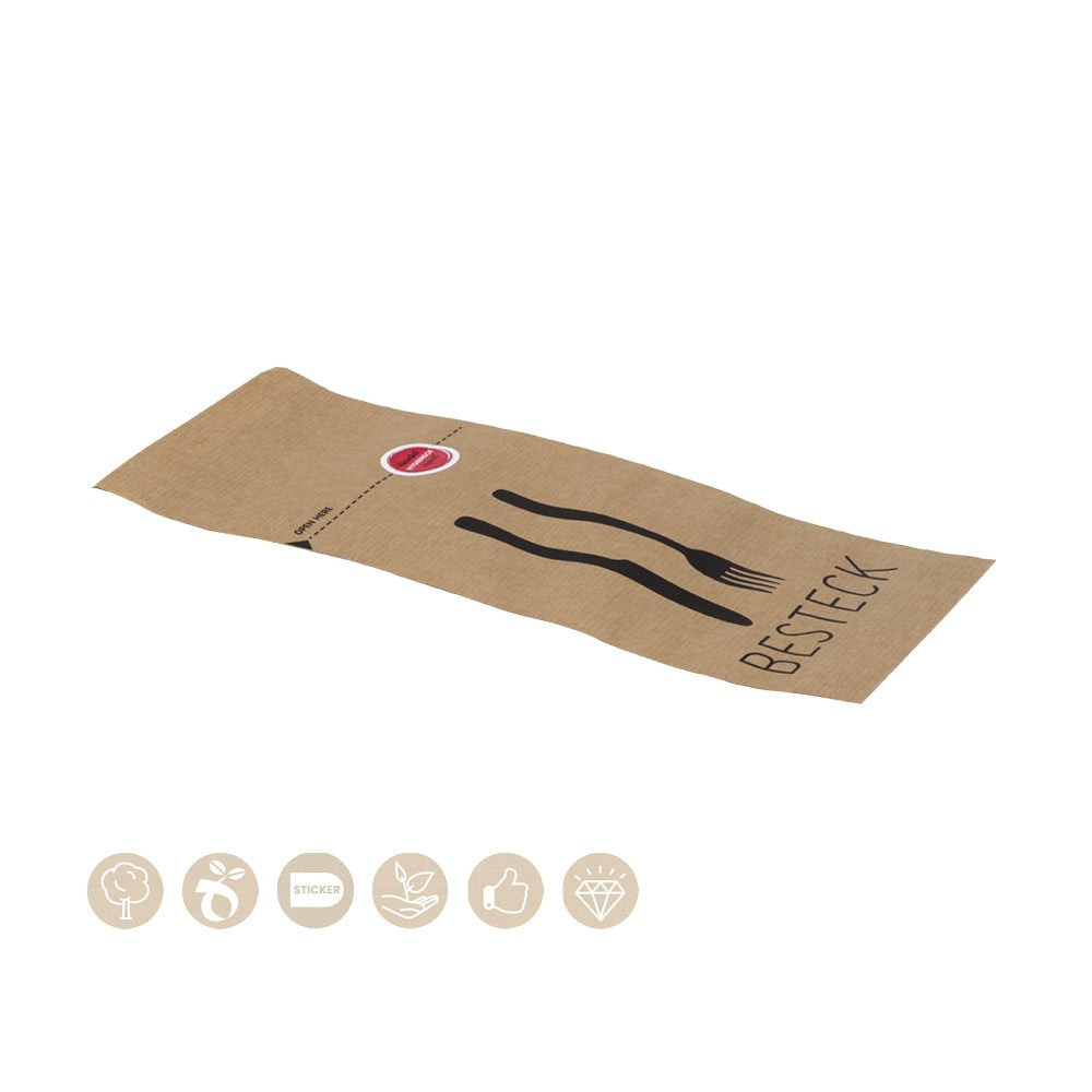 BIO Bestecktasche perforiert (Papier) - ab 2.000 Stk.