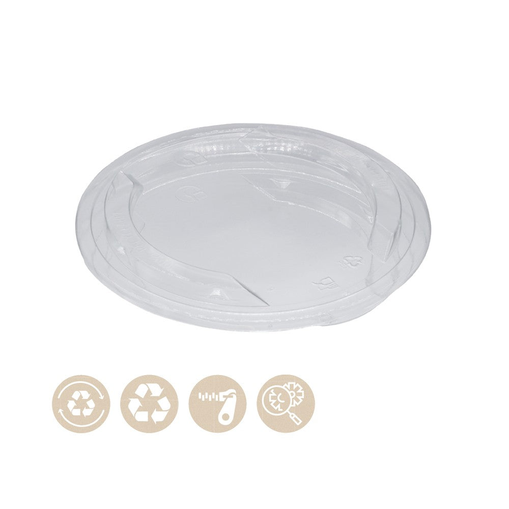rPET - Deckel für BIO Menü- und Salatbecher, Kaltes - ab 300 Stk.