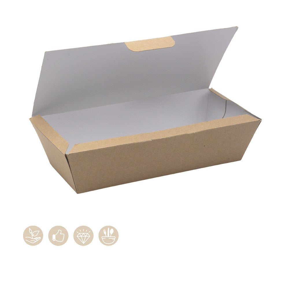 BIO Lunchbox mit Scharnierdeckel (Papier) - ab 150 Stk.