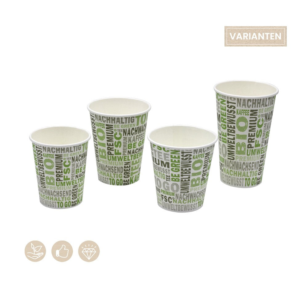 BIO Coffee-To-Go Trinkbecher BeGreen (Papier) - ab 1.000 Stk.