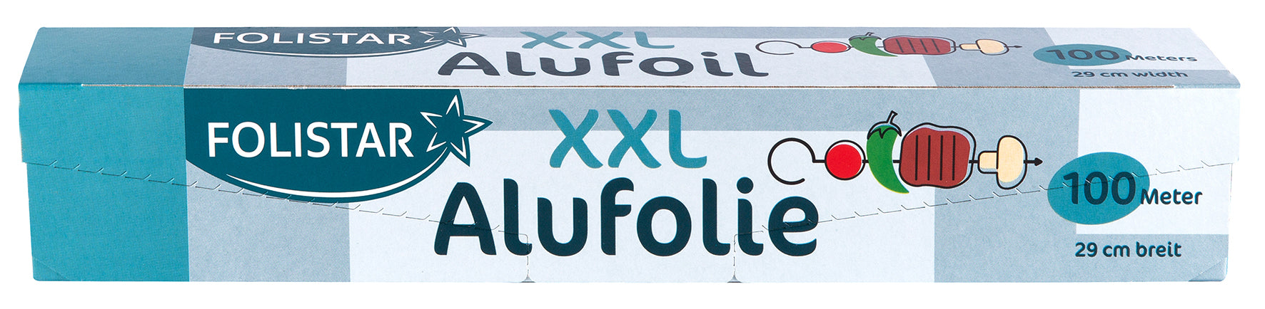 Alufolie 100m x 290 mm, Box mit Papiersäge XXL